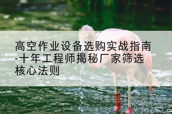 德清剪叉式升降机厂家-高空作业设备选购实战指南-十年工程师揭秘厂家筛选核心法则
